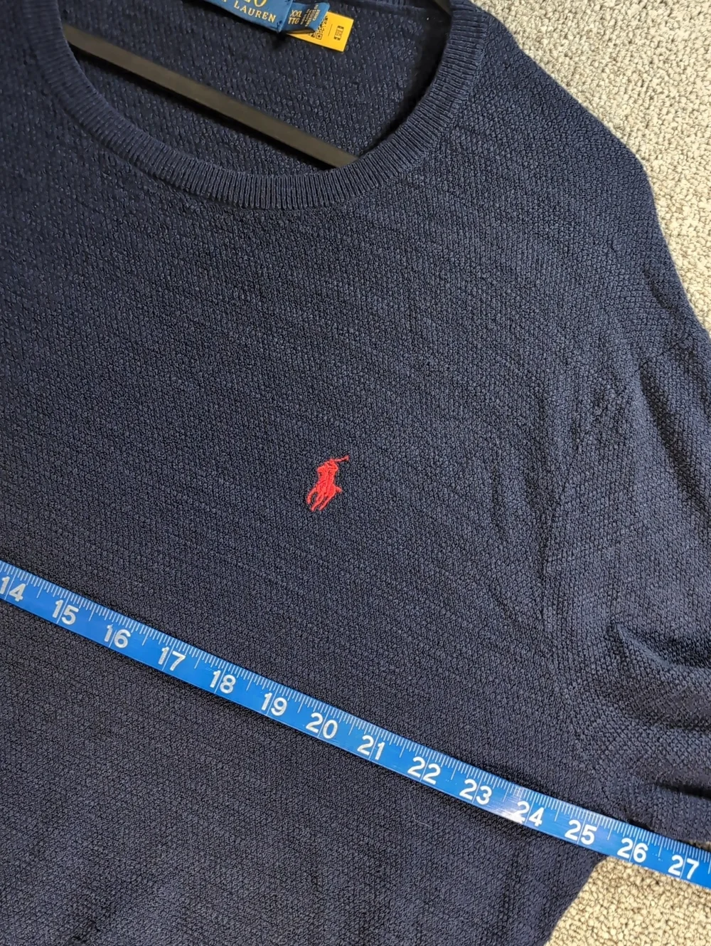 Polo Ralph Lauren Cotton-linen Crewneck Sweater Size XXL in Navy Blue